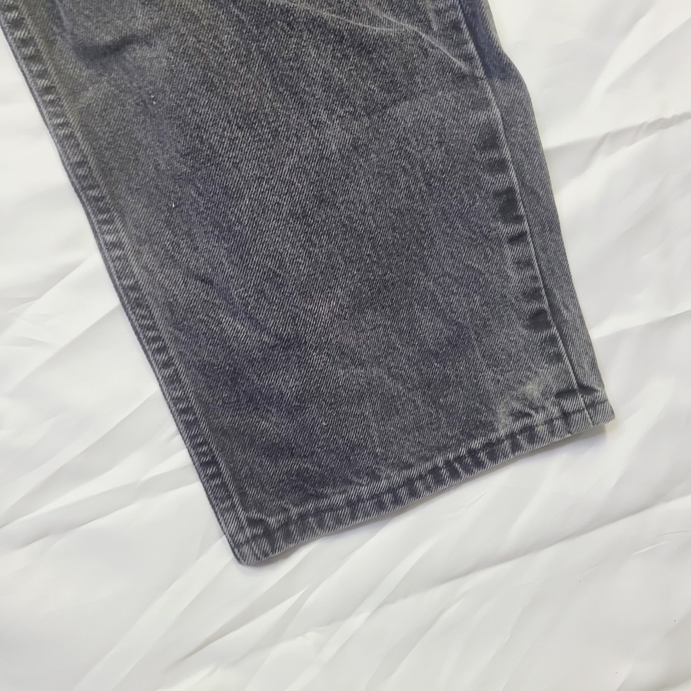 Wrangler Vintage Mens Faded Black Straight Leg Denim Jeans 42x30 - J73 - Picture 5 of 11
